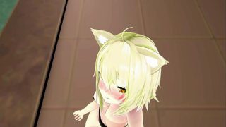 Nekomata Okayu Hentai Dance Hololive Underwear Cat Girl Mmd 3D Blonde Hair (CLIP)