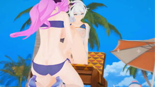 Honkai Impact Elysia And Kiana Futanari Beach Sex Hentai Mmd 3D Purple Hair (CLIP)