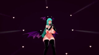 Morrigan Aensland Nude Dance and Sex Hentai Darkstalkers Mmd 3D Clear Blue Hair (CLIP)