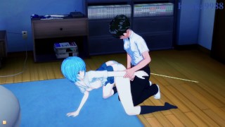 Rei Ayanami and Shinji Ikari have intense sex at home. – Neon Genesis Evangelion Hentai